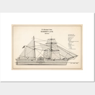 United States Revenue Cutter Harriet Lane - SD Posters and Art